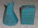 Teepees to Towers shakers glazed turquoise